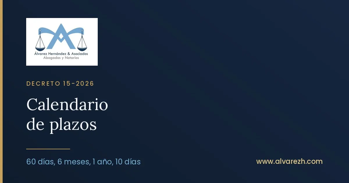 Imagen de portada del artículo: Decreto 15-2026: calendario de plazos para su sociedad