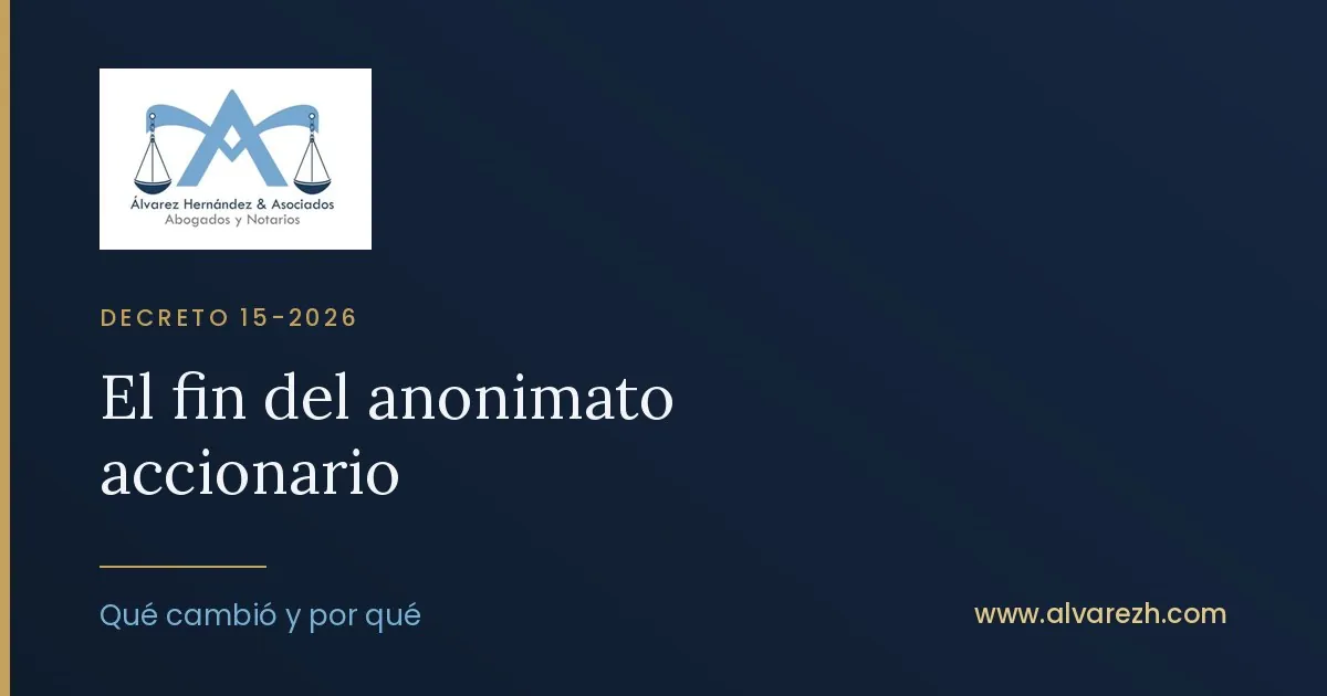 Imagen de portada del artículo: El fin del anonimato accionario en Guatemala