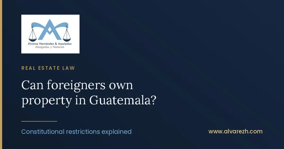 Cover image: Can foreigners own property in Guatemala?
